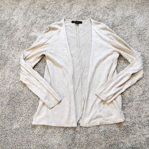 89th & Madison Cozy Beige Tan Long Sleeve Sweater Cardigan Sz L